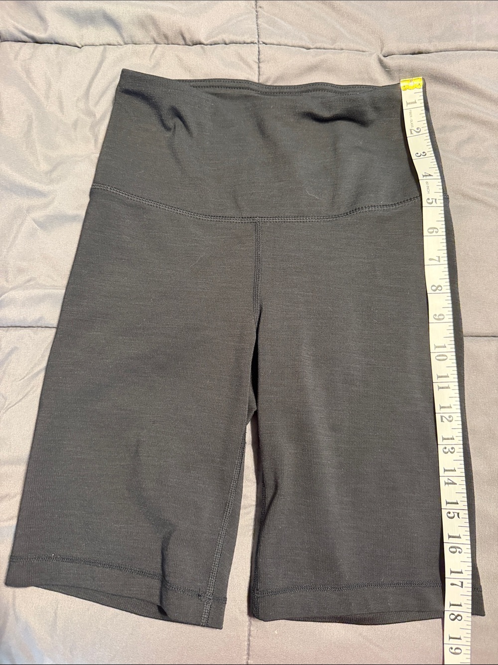 High-Waist Black Bike Shorts